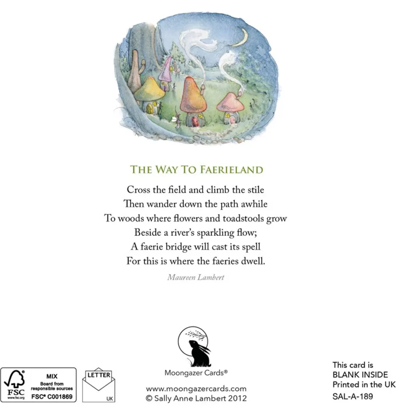 Moongazer Cards Greeting Cards-The Way to Faerieland Greeting Card