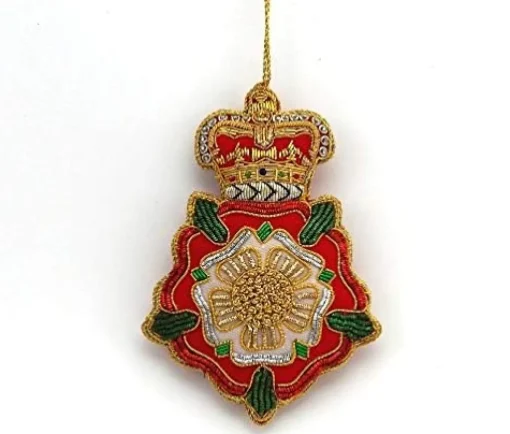 Tinker Tailor Christmas Decorations|Seasonal Decor-Tudor Rose with  Crown Decoration by London
