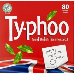 Tea & Biscuits Tea-Typhoo Tea Teabags, 80 ct.