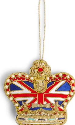 Tinker Tailor Christmas Decorations|Seasonal Decor-Union Jack Crown Decoration by London