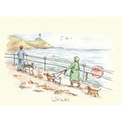 Two Bad Mice Greeting Cards-Walkies  Greetings Card