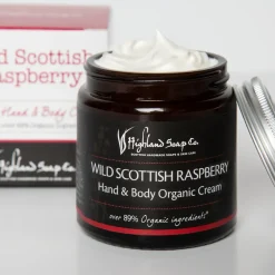 The Highland Soap Company Soaps & Lotions-Wild Scottish Raspberry Hand & Body Organic Cream