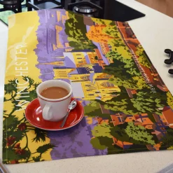 Town Towels Tea|Tea Towels-Winchester (view from St Giles Hill) Tea Towel