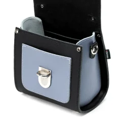 Zatchels Bags-Handmade Leather Sugarcube Blue Noir Small Handbag