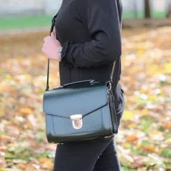 Zatchels Bags-Handmade Leather Sugarcube Grande Executive British Racing Green Handbag
