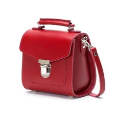Zatchels Bags-Handmade Leather Sugarcube Plus Handbag - Red